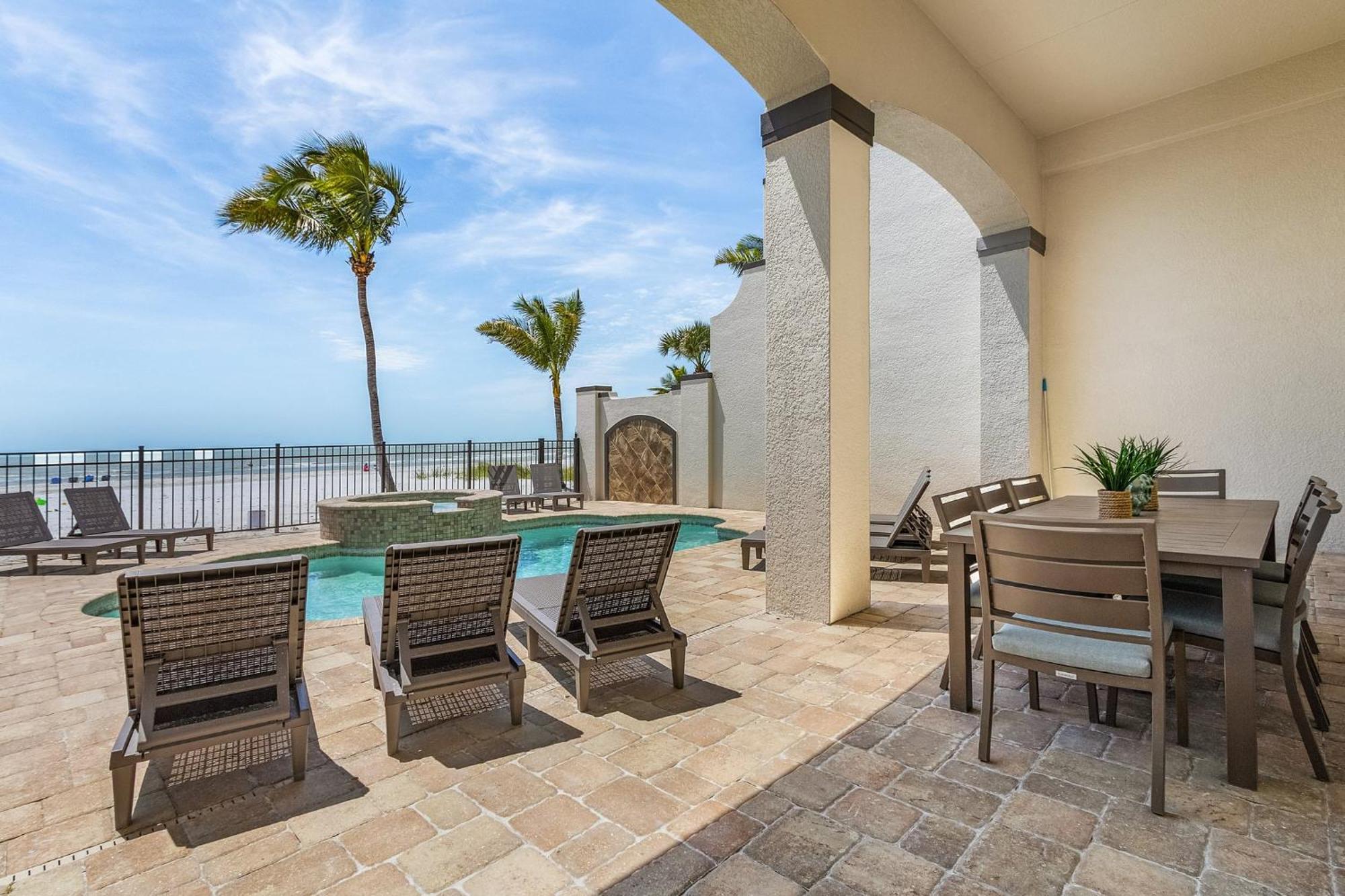 Gulf-Front 10Br Estate: Private Pools, Spas, Views Villa Fort Myers Beach Luaran gambar