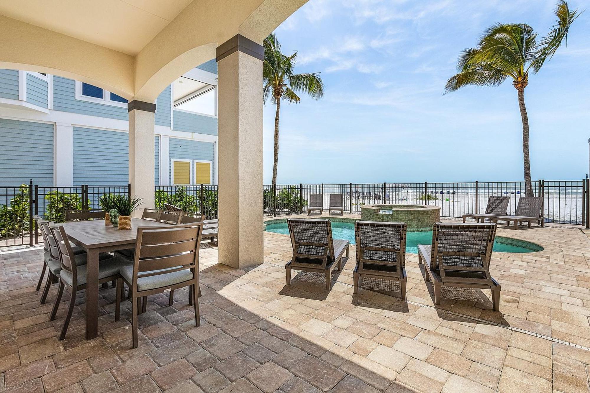 Gulf-Front 10Br Estate: Private Pools, Spas, Views Villa Fort Myers Beach Luaran gambar